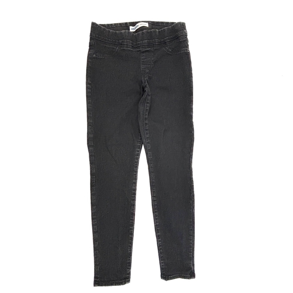 Old Navy Super Skinny Jeans Women 8 Black Pull On Mid Rise Denim 12894
